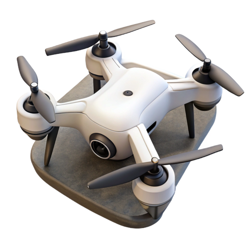 stunning modern White Drone with Black Propellers Isolated premium png