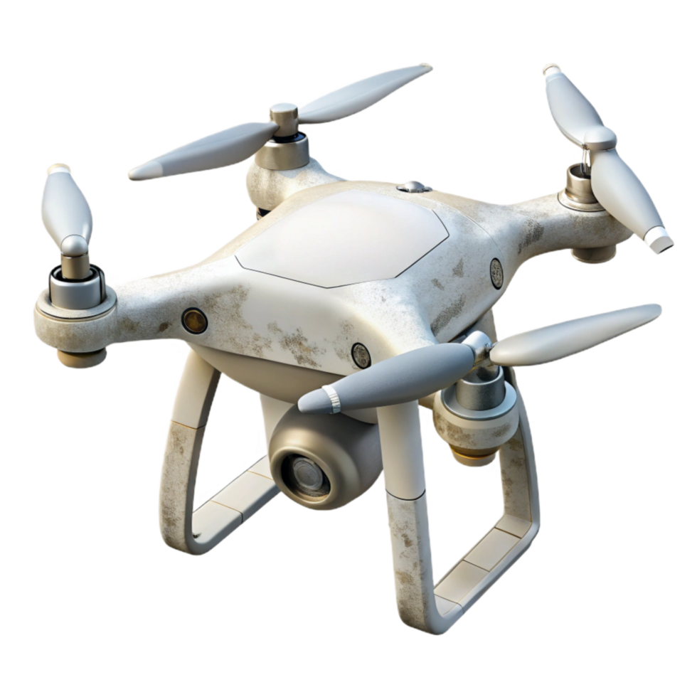 magnificent traditional White Drone with Rotating Blades Cutout high resolution png