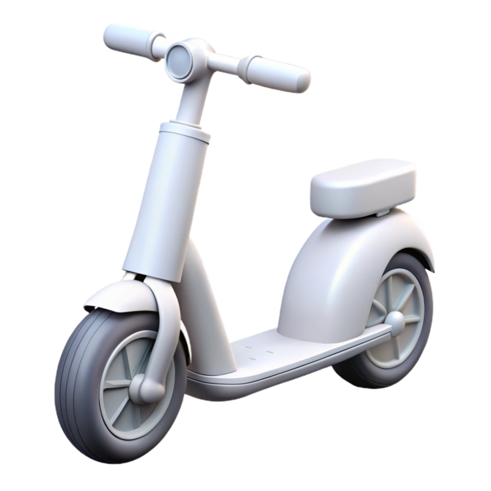 impressive traditional White Electric Scooter Isolated on Transparent Background authentic png