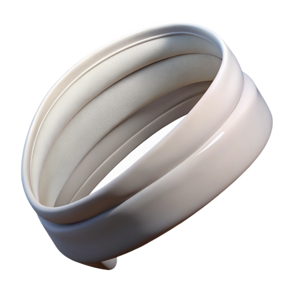 magnificent creative White Headband Angled View Isolated professional png