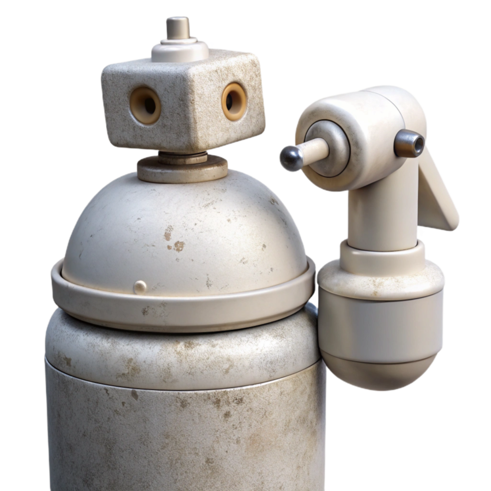 dramatic creative White Industrial Robot Painting Spray Cutout Element authentic png
