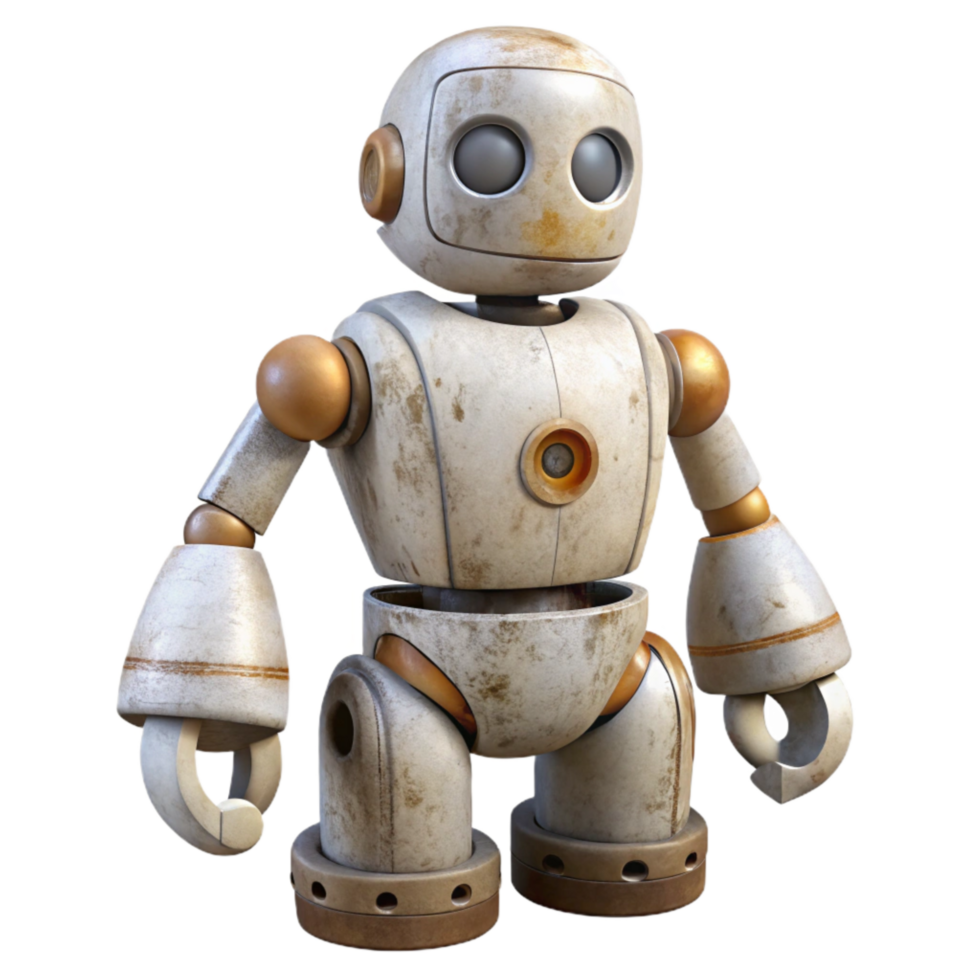 beautiful abstract White Industrial Robot with Touchscreen Cutout authentic png