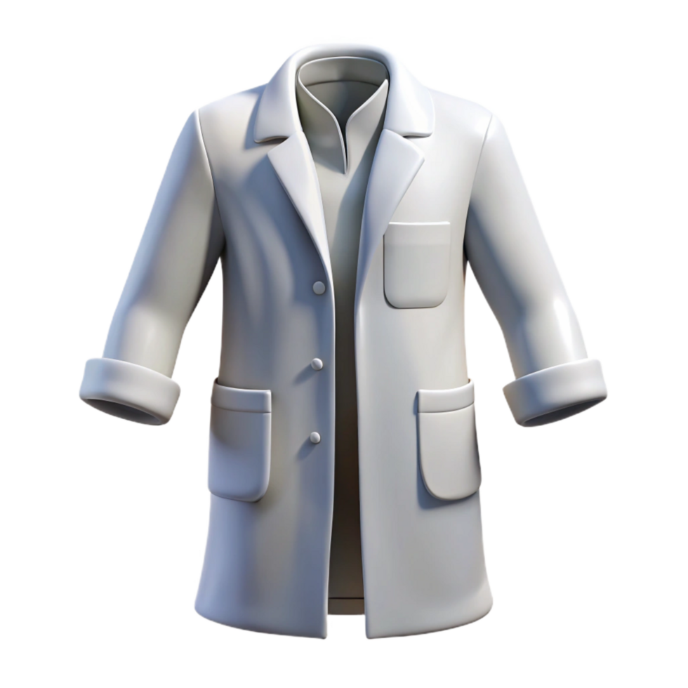 impressive artistic White Lab Coat Front View Isolated Element genuine png