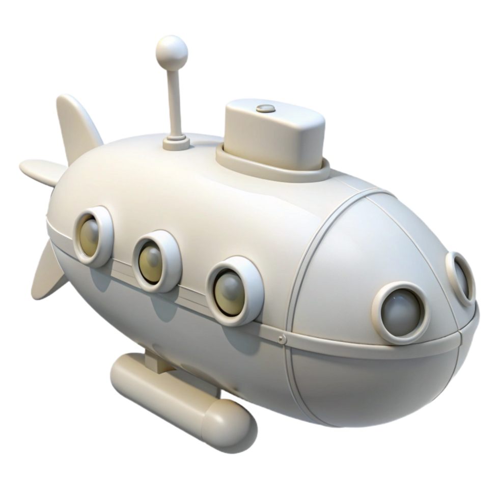 serene classic White Personal Submarine Cutout detailed png