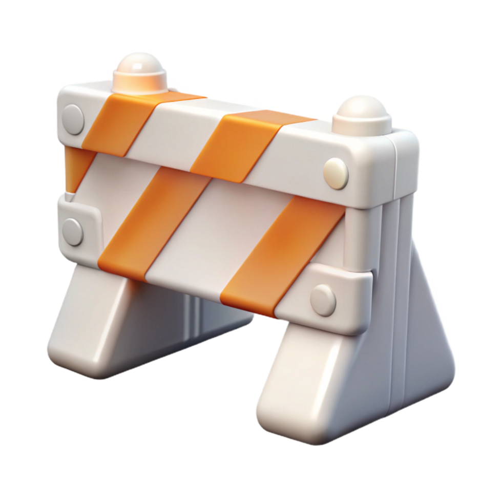 magnificent creative White Road Barrier Side View Transparent Cutout high resolution png