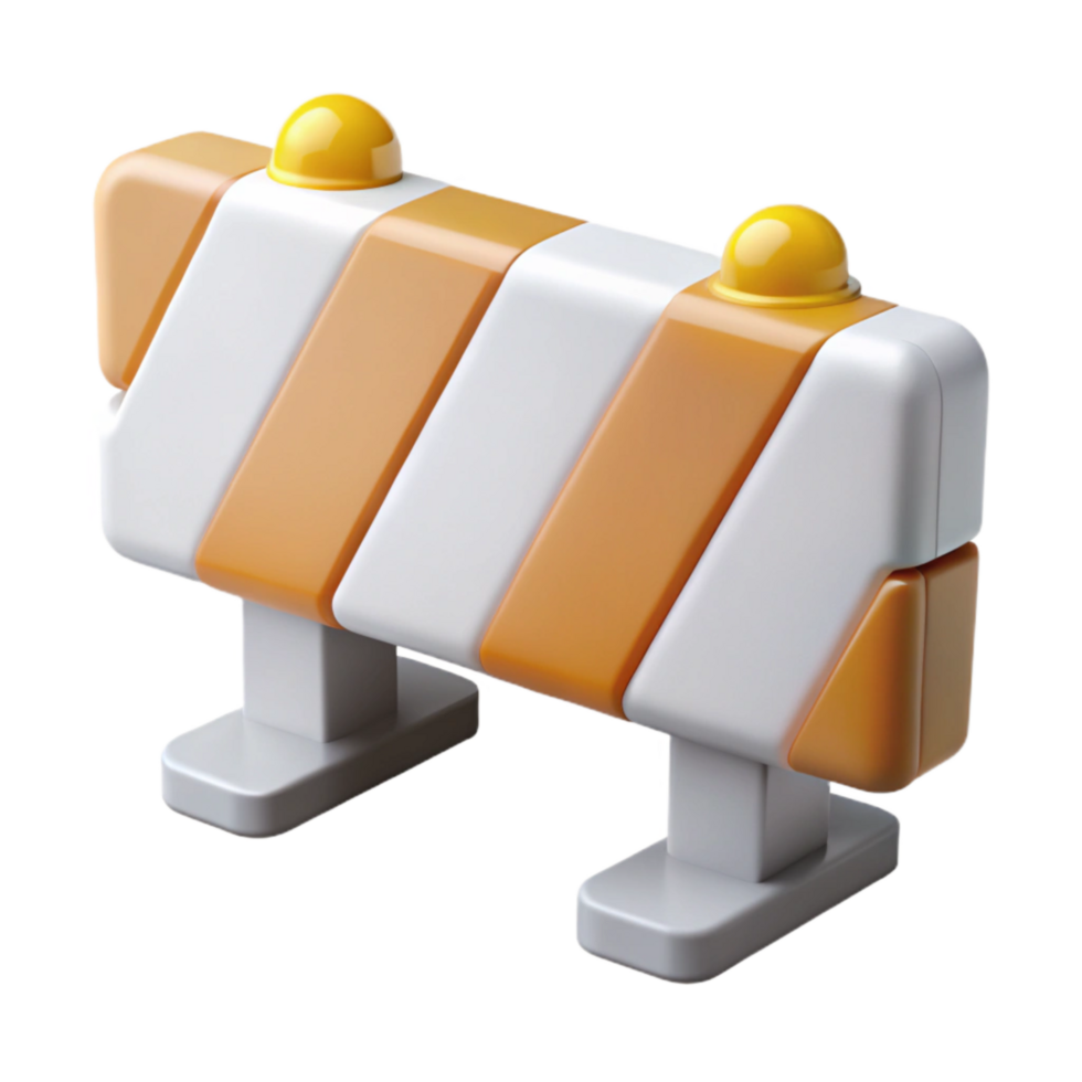 serene abstract White Road Barrier Side View Transparent Cutout png
