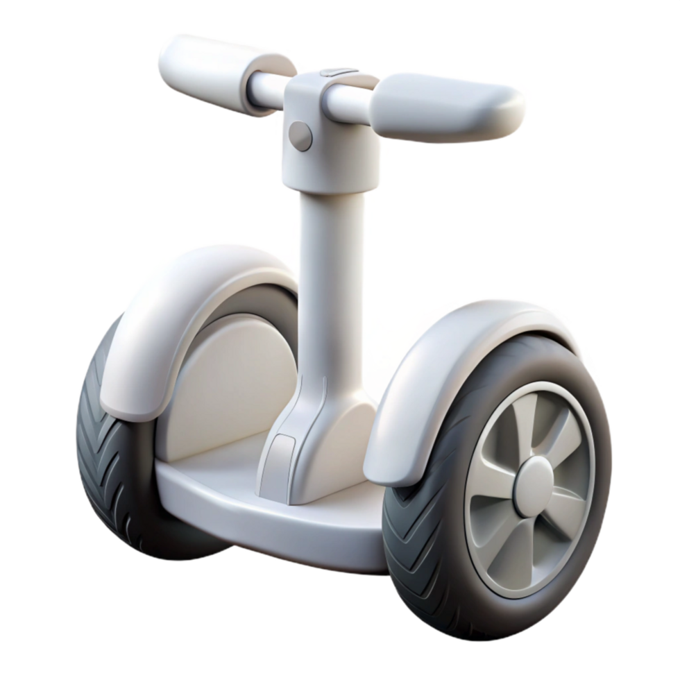beautiful modern White Segway Front View Isolated authentic png