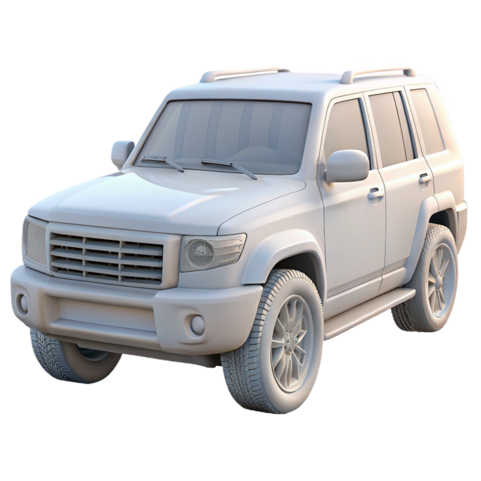 magnificent modern White Suv Backlit Shot Isolated professional png