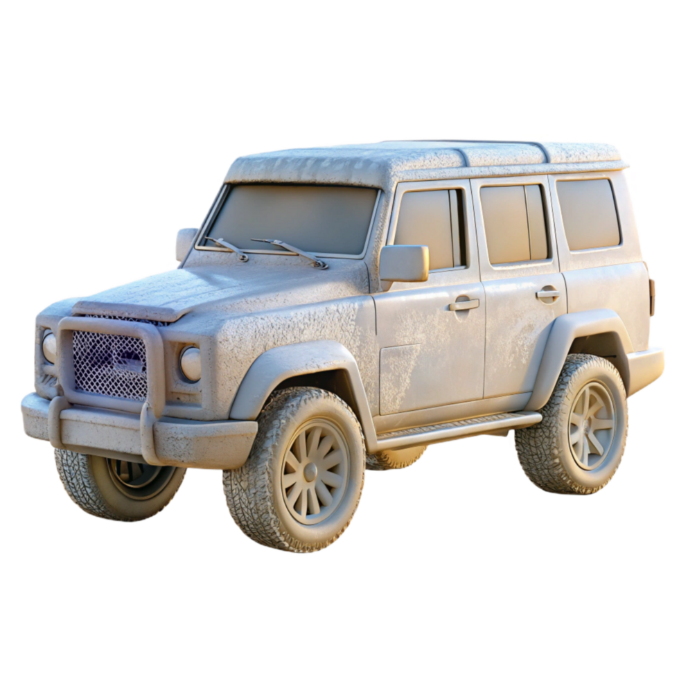 serene artistic White Suv Backlit Shot Isolated high quality png