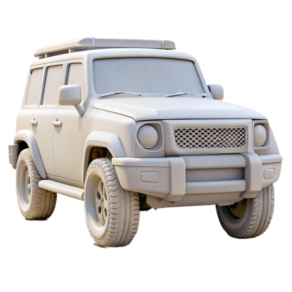wonderful minimalist White Suv Front View Daytime Isolated professional png
