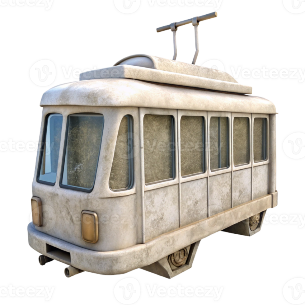 wonderful abstract White Tram Side View Transparent Cutout high resolution png