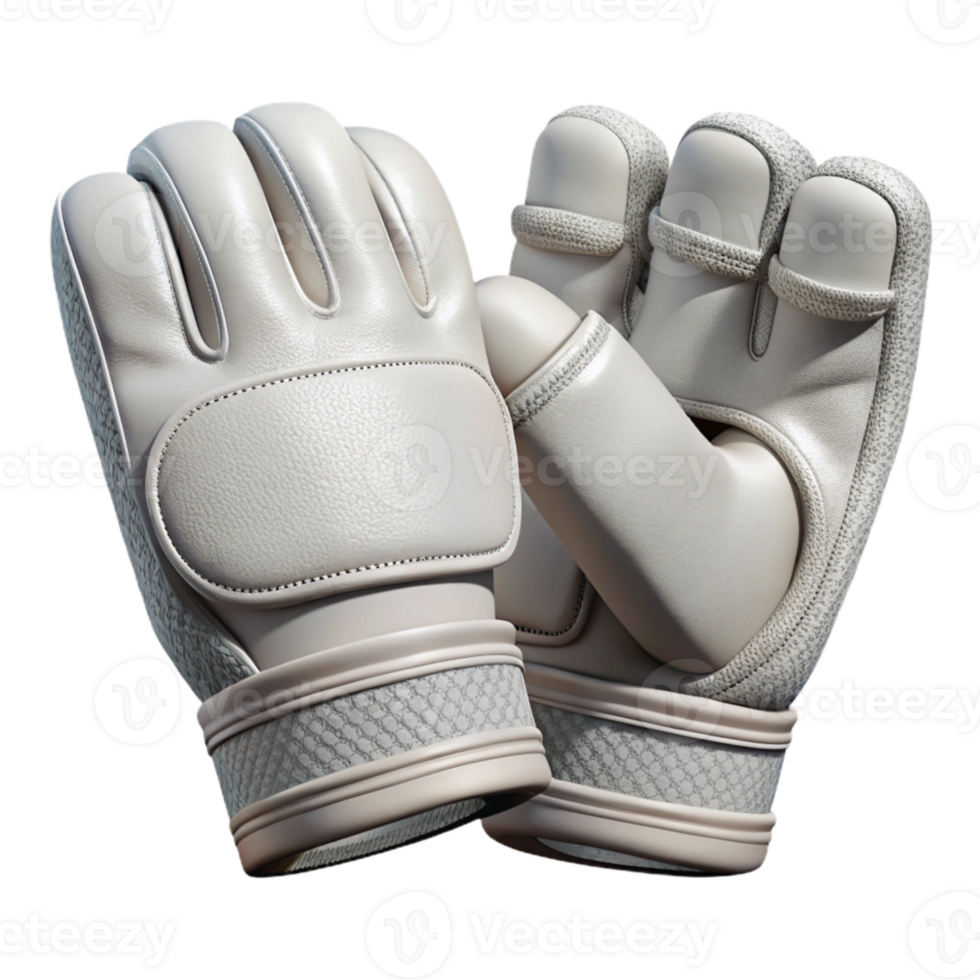 vibrant artistic White Weightlifting Gloves Close Up Isolated original png