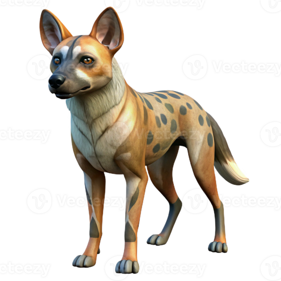 elegant creative Wild Dog Hunting in Pack Transparent Background png