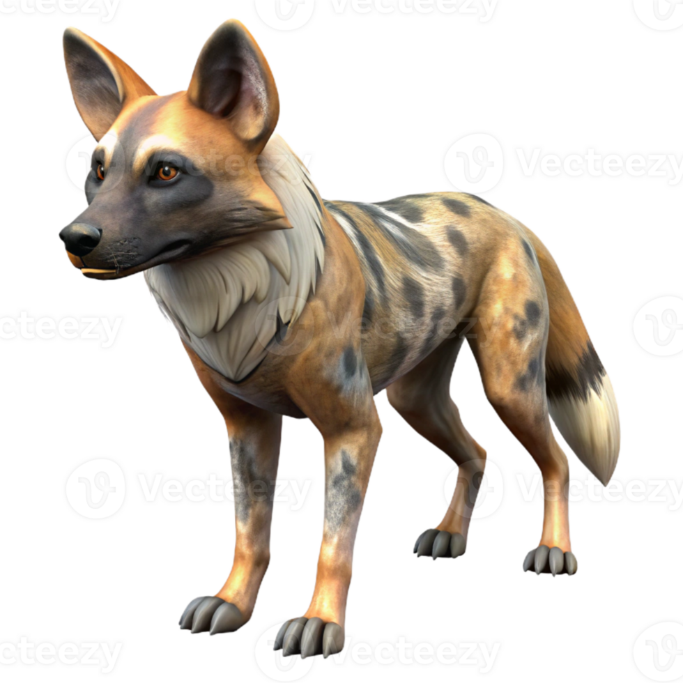 impressive modern Wild Dog Hunting in Pack Transparent Background png
