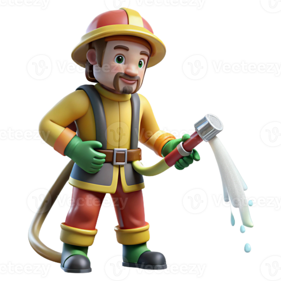 wonderful classic Wildfire Fighter Hose Spraying Water Transparent Background exclusive png