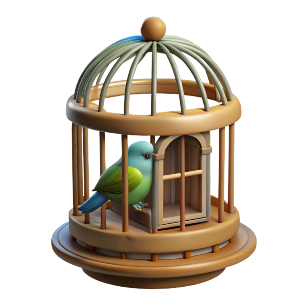stunning abstract Wildlife Rehab Cage with Perch Cutout png