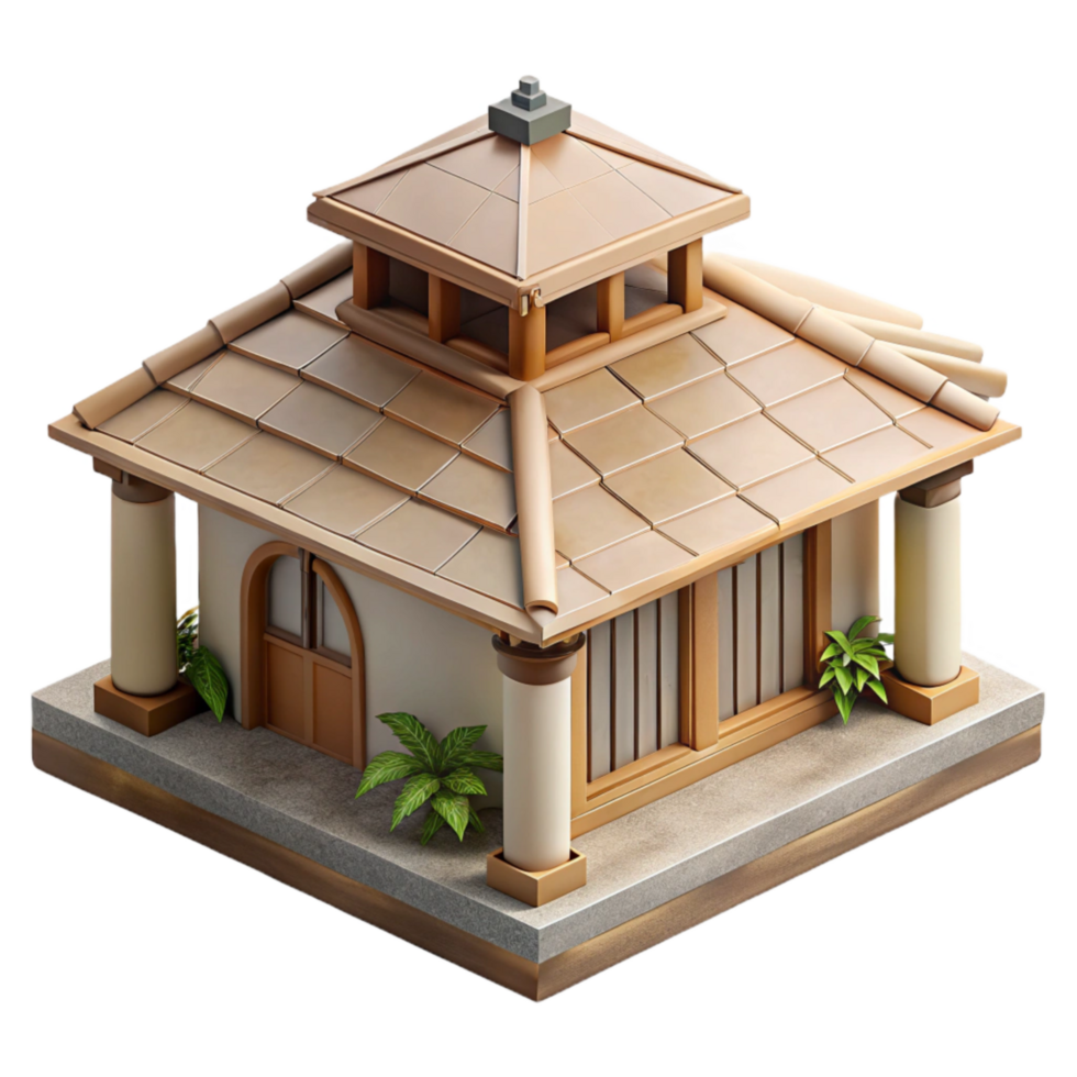 impressive minimalist Wildlife Rehab Center Roof View Cutout professional png