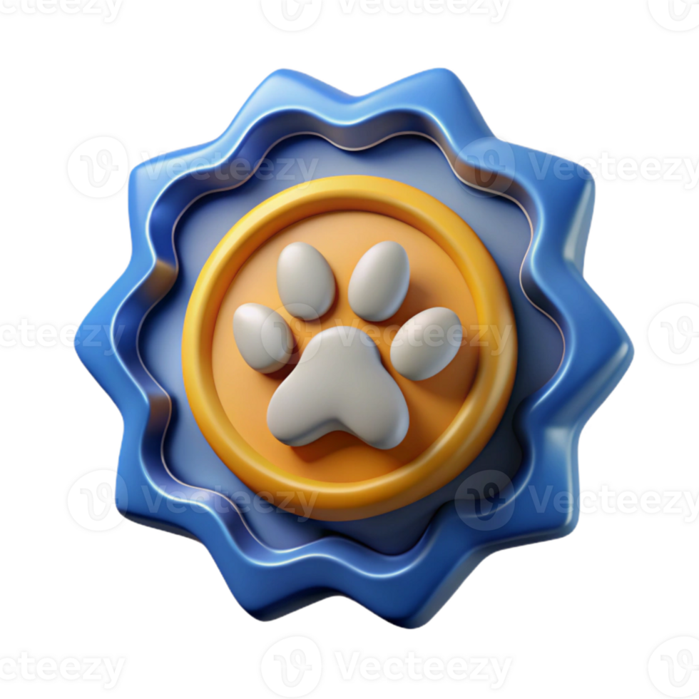 impressive classic Wildlife Rescue Emblem with Paw Print Cutout genuine png