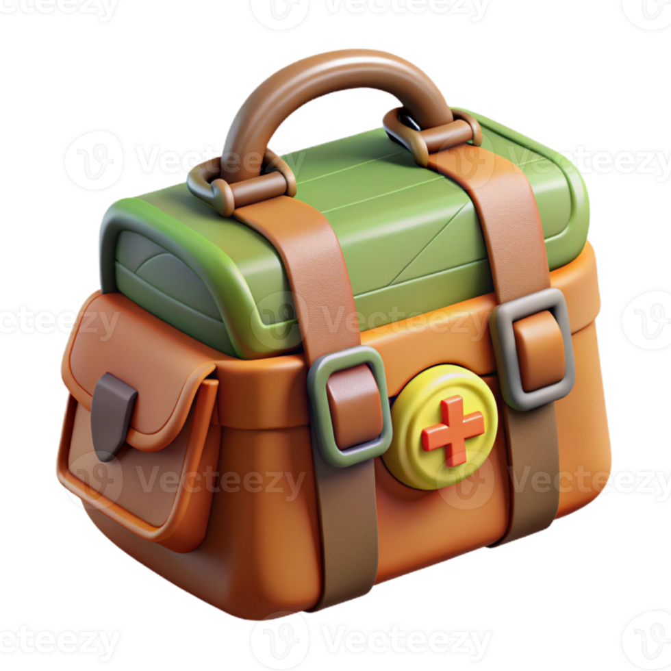 beautiful minimalist Wildlife Rescue Equipment Bag Isolated authentic png