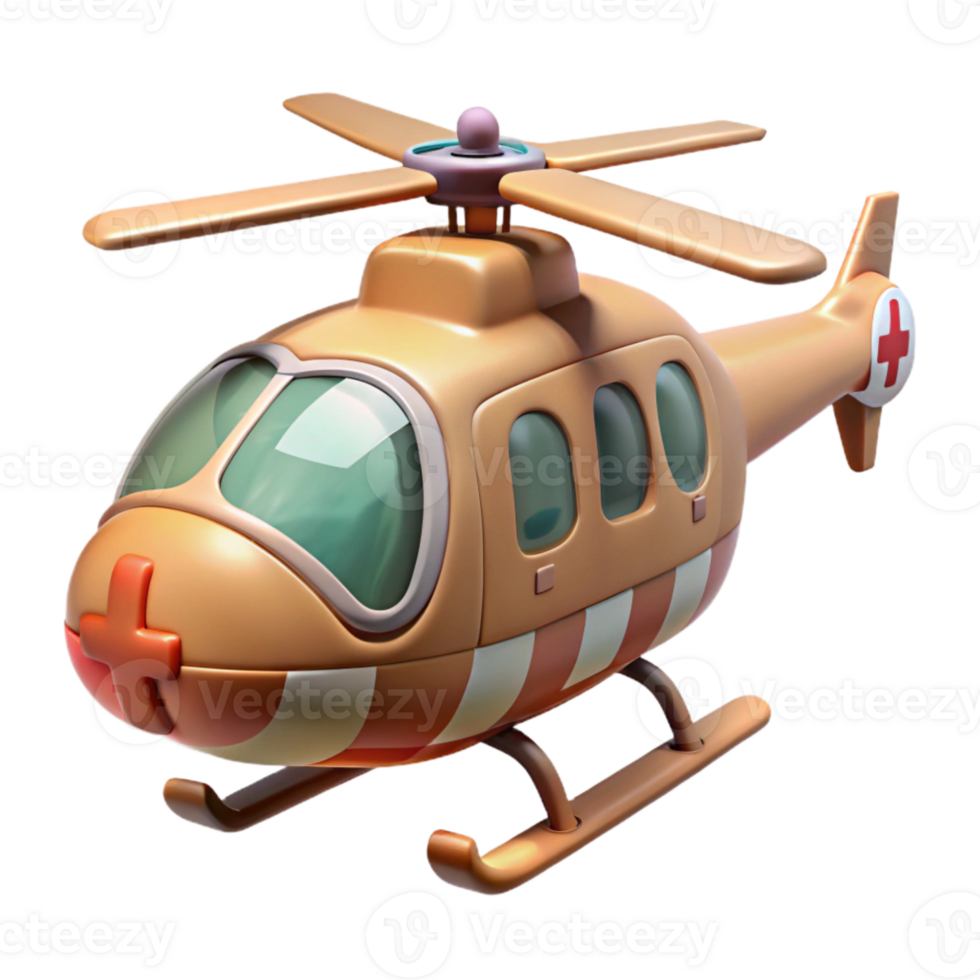 dramatic minimalist Wildlife Rescue Helicopter Landing Isolated professional png