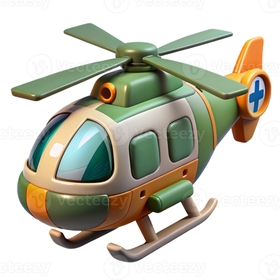 serene artistic Wildlife Rescue Helicopter Landing Isolated original png