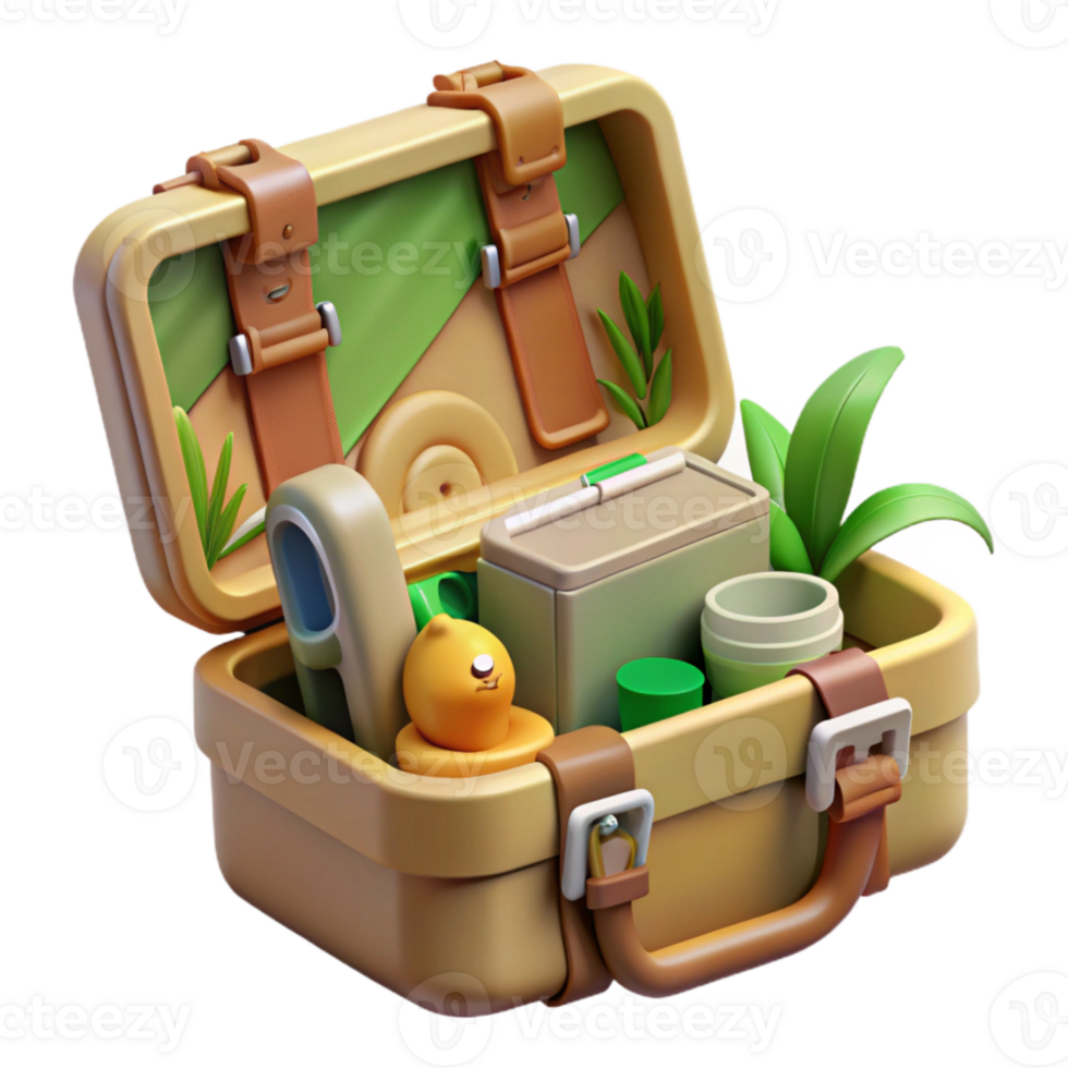 dramatic modern Wildlife Rescue Kit Open View Isolated genuine png