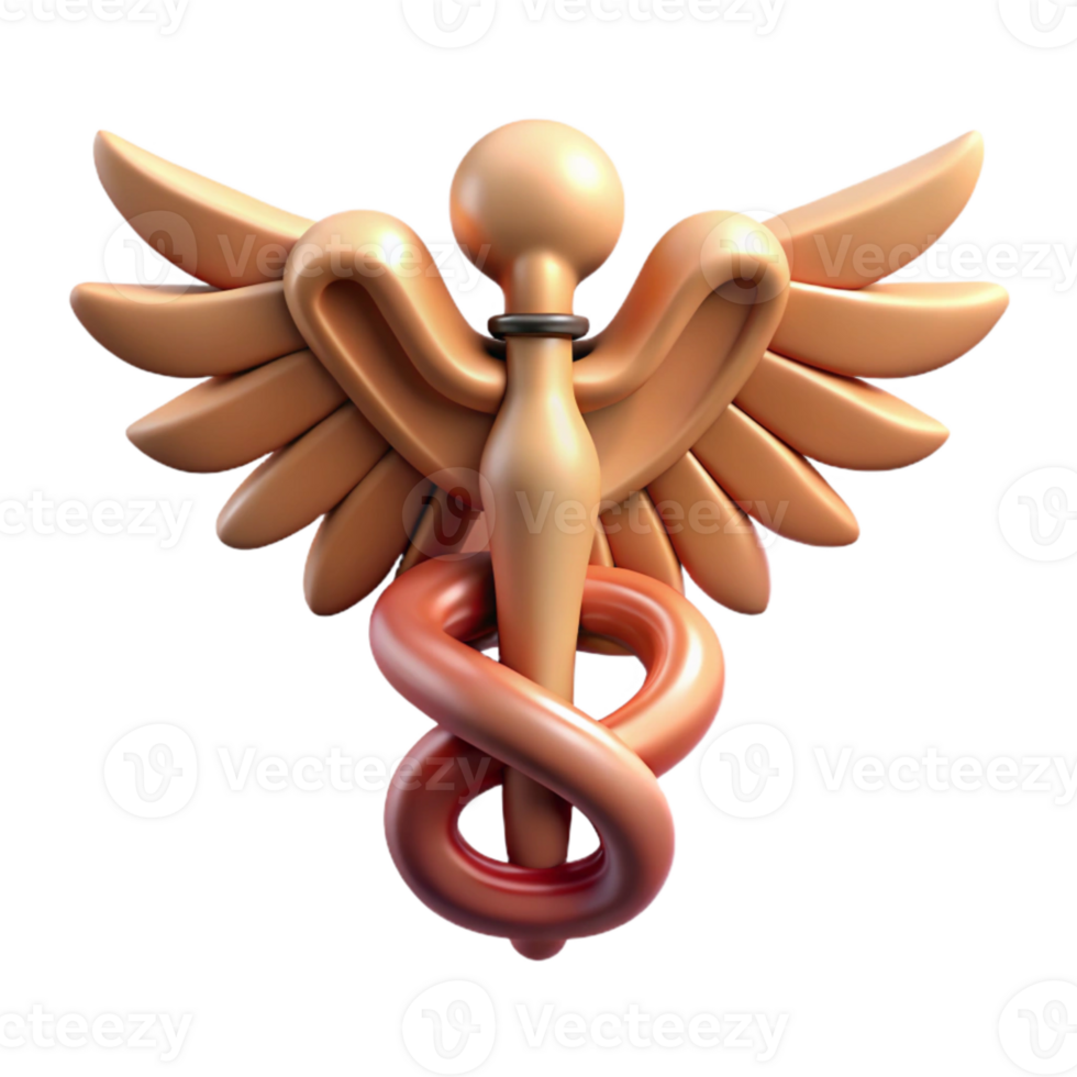 elegant artistic Wildlife Rescue Symbol Caduceus Design Transparent Cutout professional png