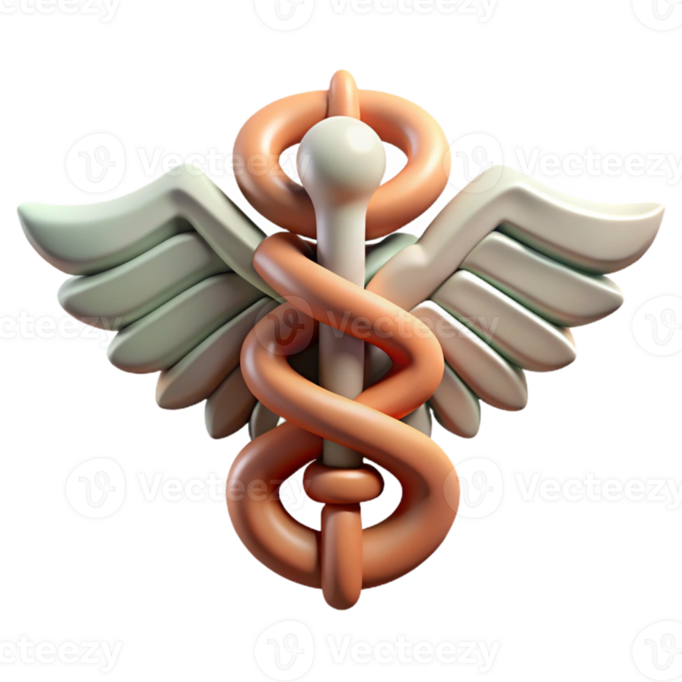 vibrant contemporary Wildlife Rescue Symbol Caduceus Design Transparent Cutout high resolution png
