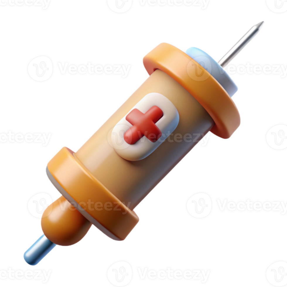 vibrant rustic Wildlife Rescue Syringe High Angle Isolated original png