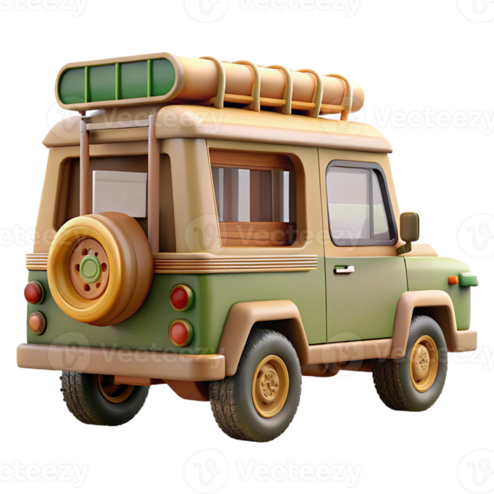 magnificent vintage Wildlife Rescue Vehicle Rear View Transparent Cutout authentic png