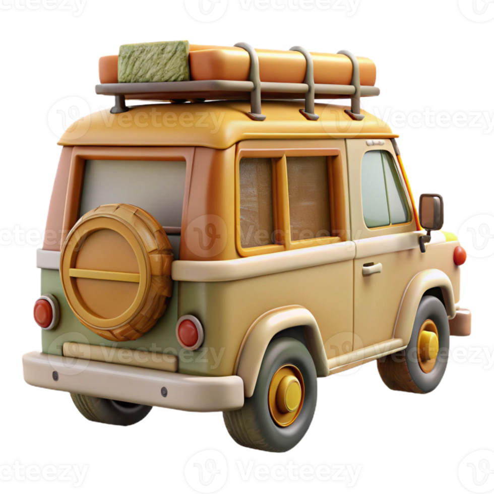 stunning classic Wildlife Rescue Vehicle Rear View Transparent Cutout exclusive png