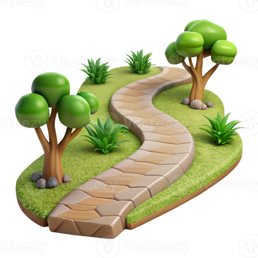 stunning creative Wildlife Sanctuary Path Winding View Transparent Background genuine png