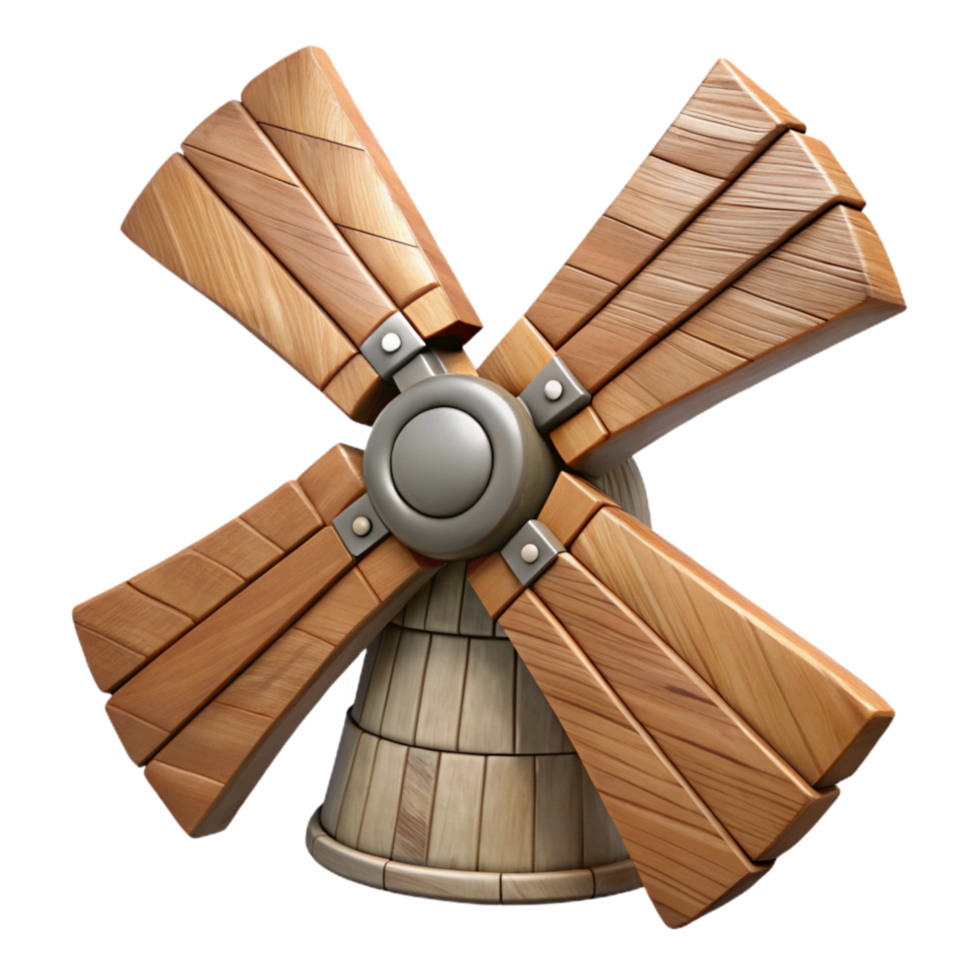 stunning modern Windmill Blades Isolated Wooden Texture exclusive png