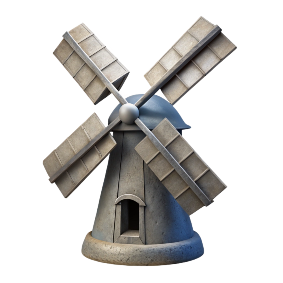 dramatic artistic Windmill Silhouette Transparent exclusive png