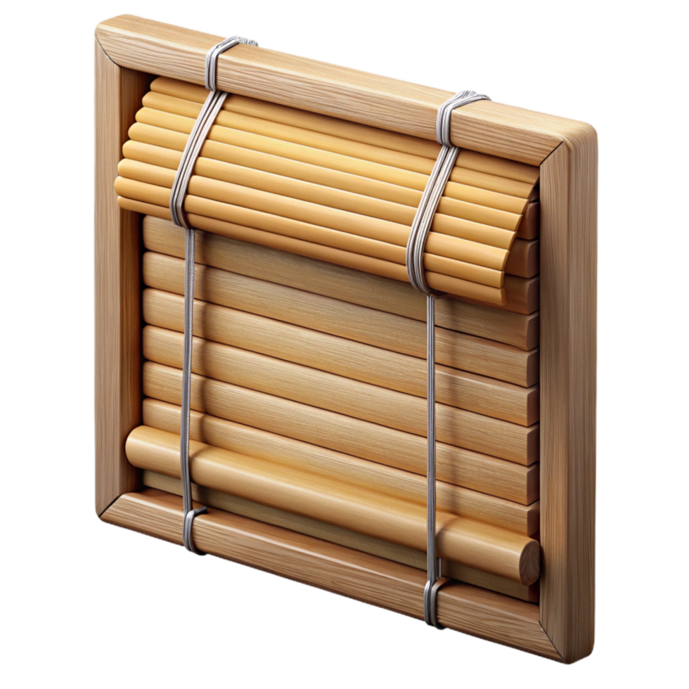 magnificent minimalist Window Blinds Bamboo Material Transparent Background authentic png