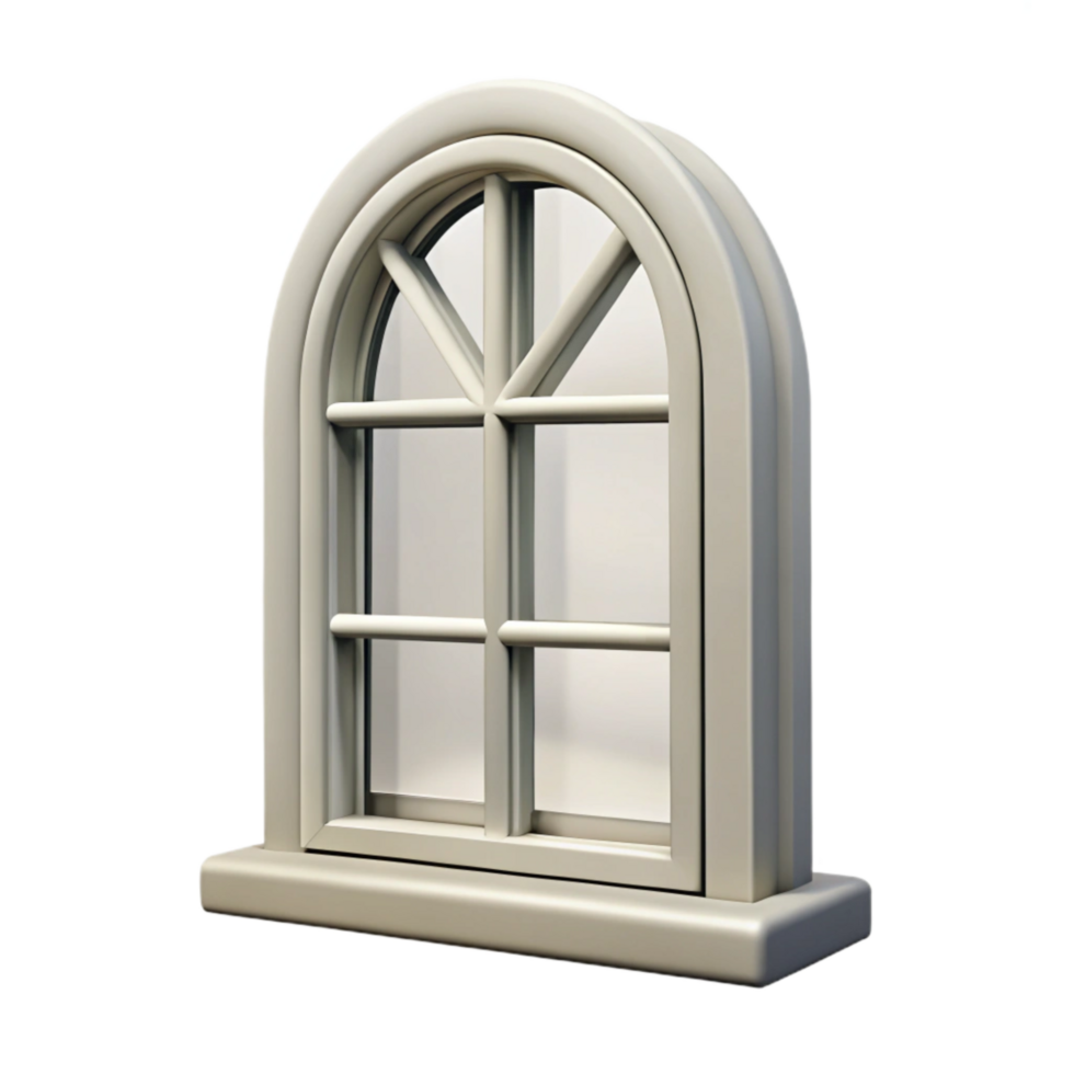 elegant vintage Window Frame White Isolated Cutout detailed png