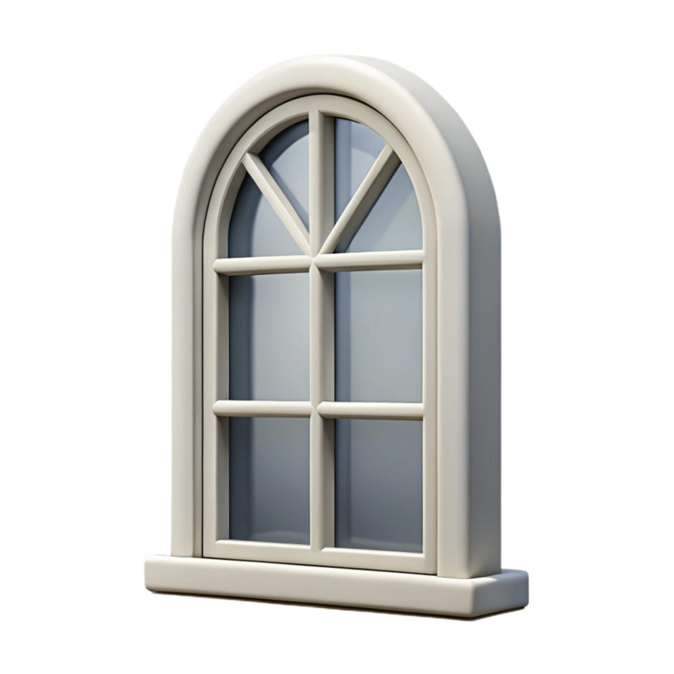 stunning modern Window Frame White Paint Transparent Background detailed png