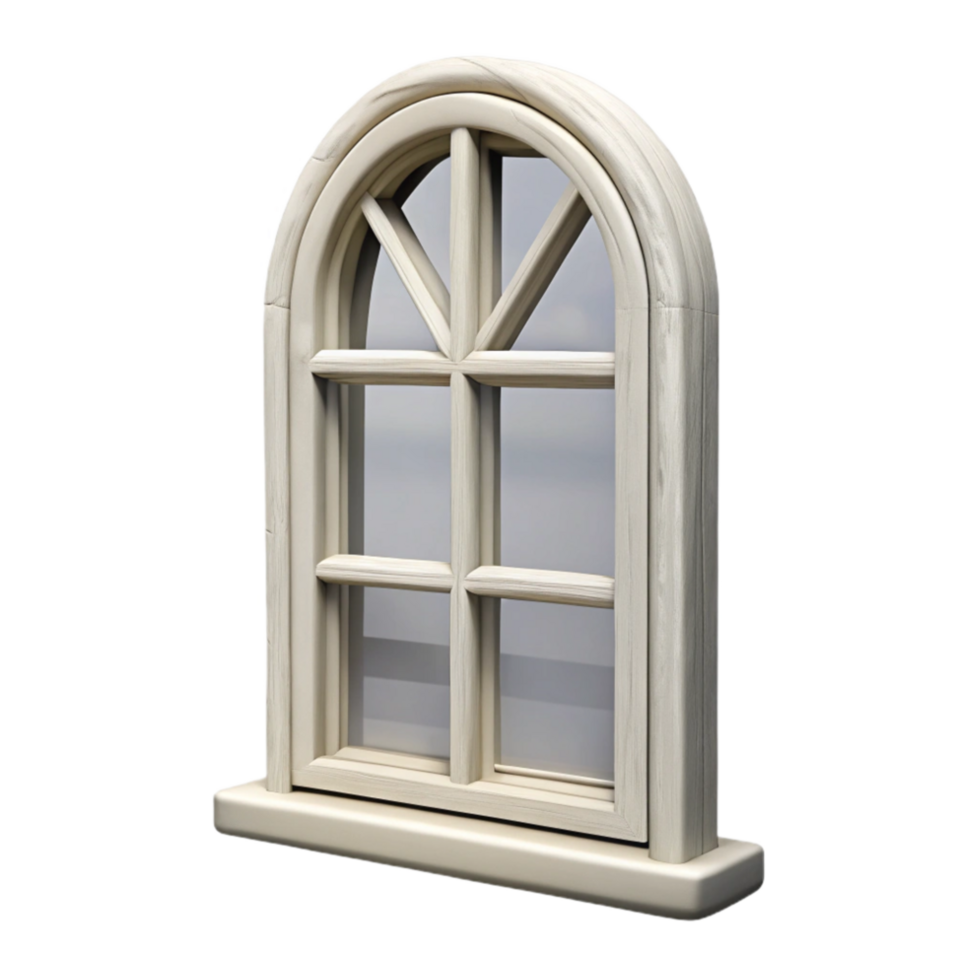 elegant abstract Window Frame White Wood Isolated Cutout high quality png
