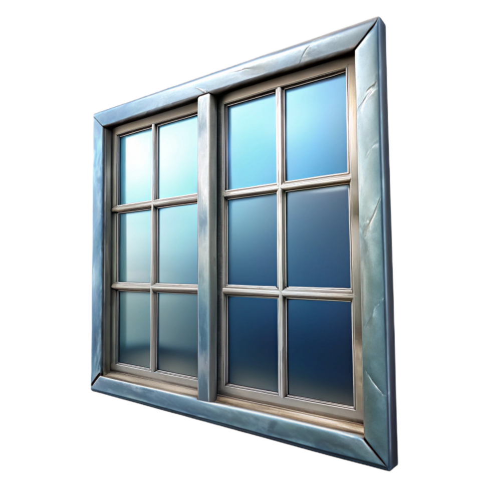 wonderful rustic Window Pane Clear Glass Isolated on Transparent Background professional png