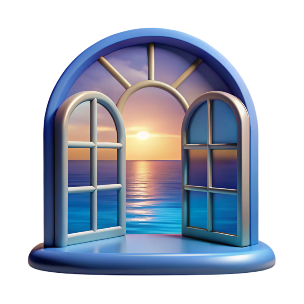 wonderful creative Window View Ocean Horizon Cutout professional png