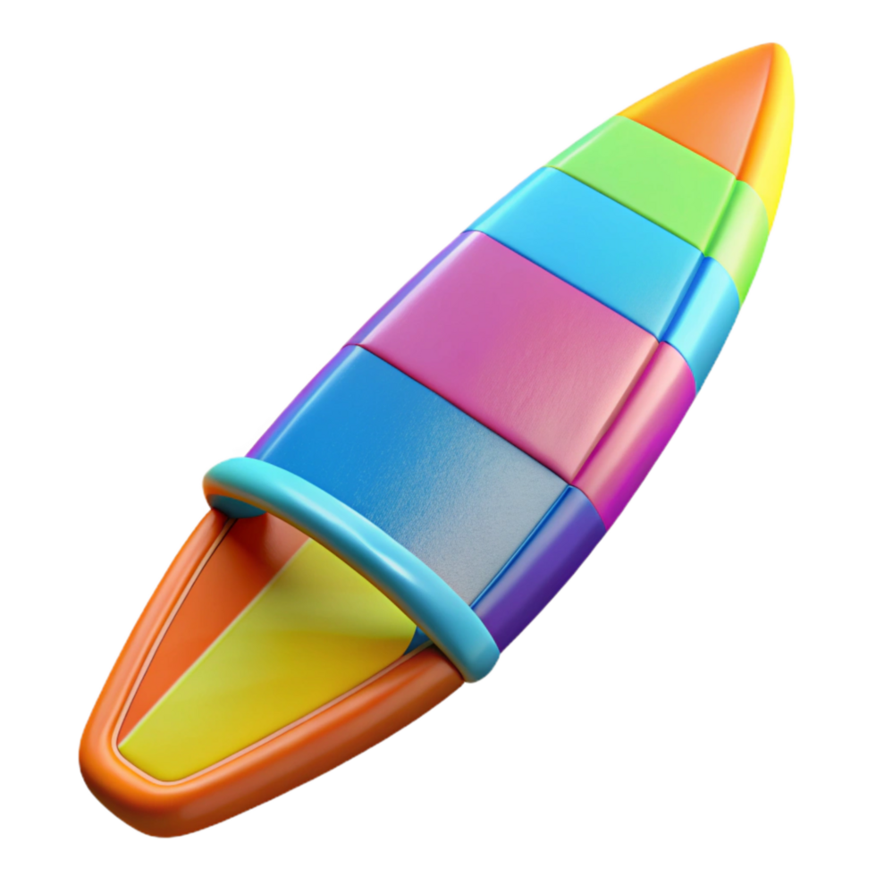 beautiful traditional Windsurfing Board Brightly Colored Isolated Cutout high resolution png