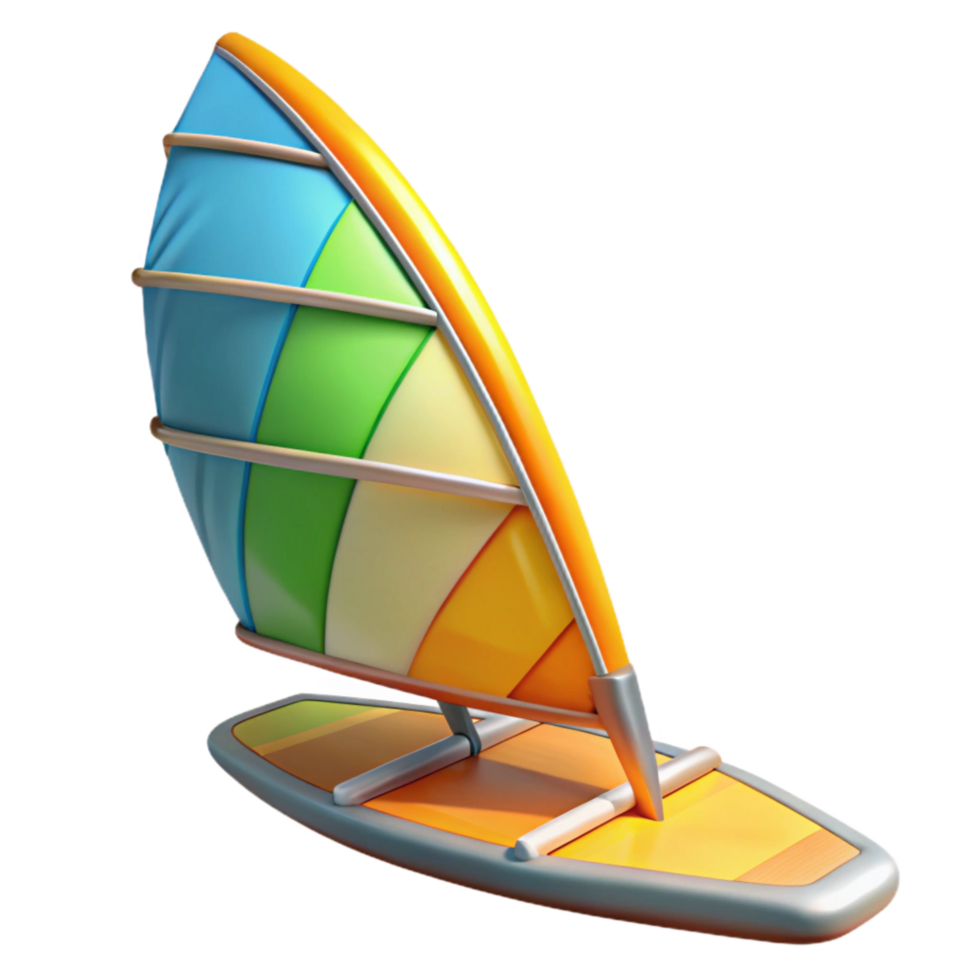 magnificent rustic Windsurfing Board Bright Sail Dynamic Angle Cutout original png