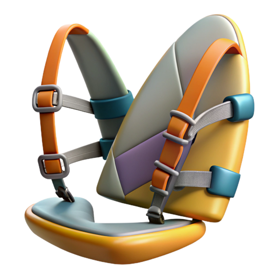 extraordinary minimalist Windsurfing Harness Straps and Buckles Isolated original png