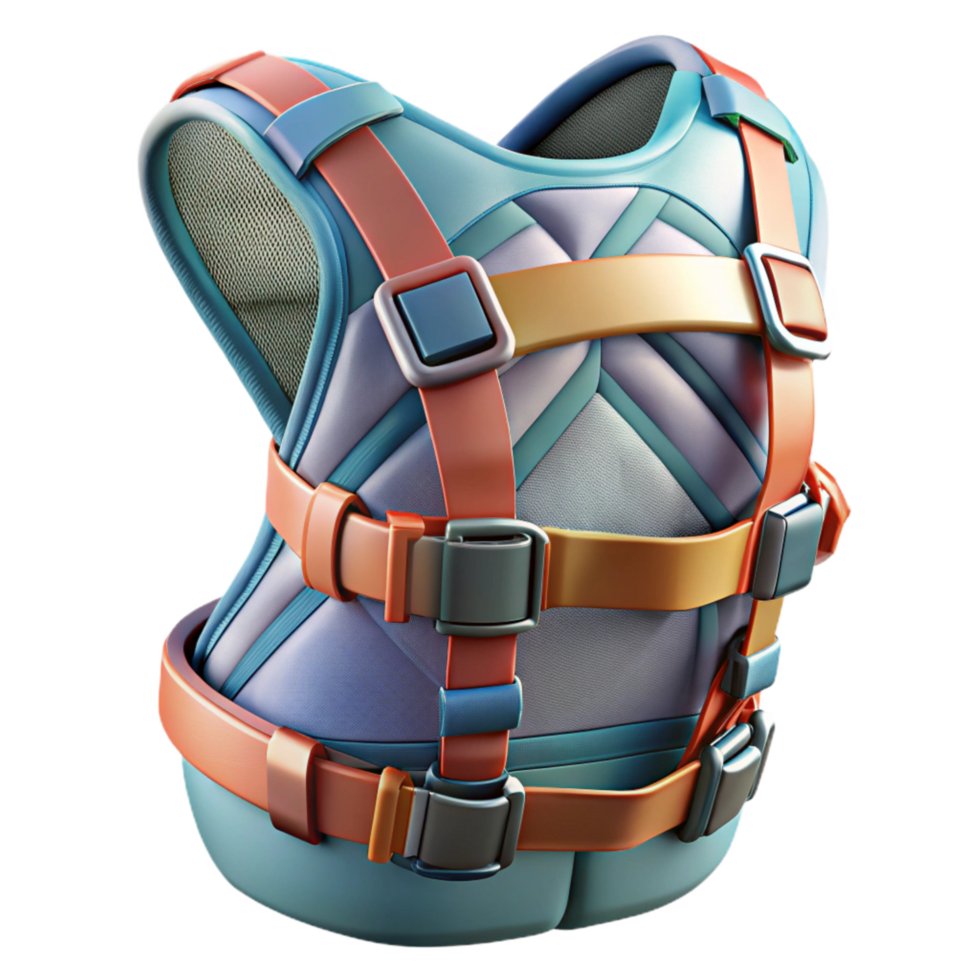 elegant minimalist Windsurfing Harness Secure Straps Close Up Transparent Background professional png