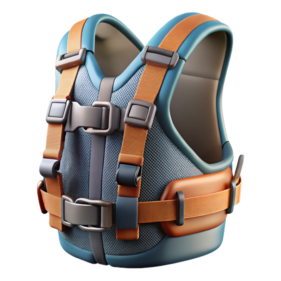 vibrant contemporary Windsurfing Harness Secure Straps Close Up Transparent Background high resolution png