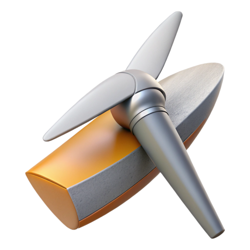 vibrant creative Wind Turbine Blade Cross Section Cutout professional png
