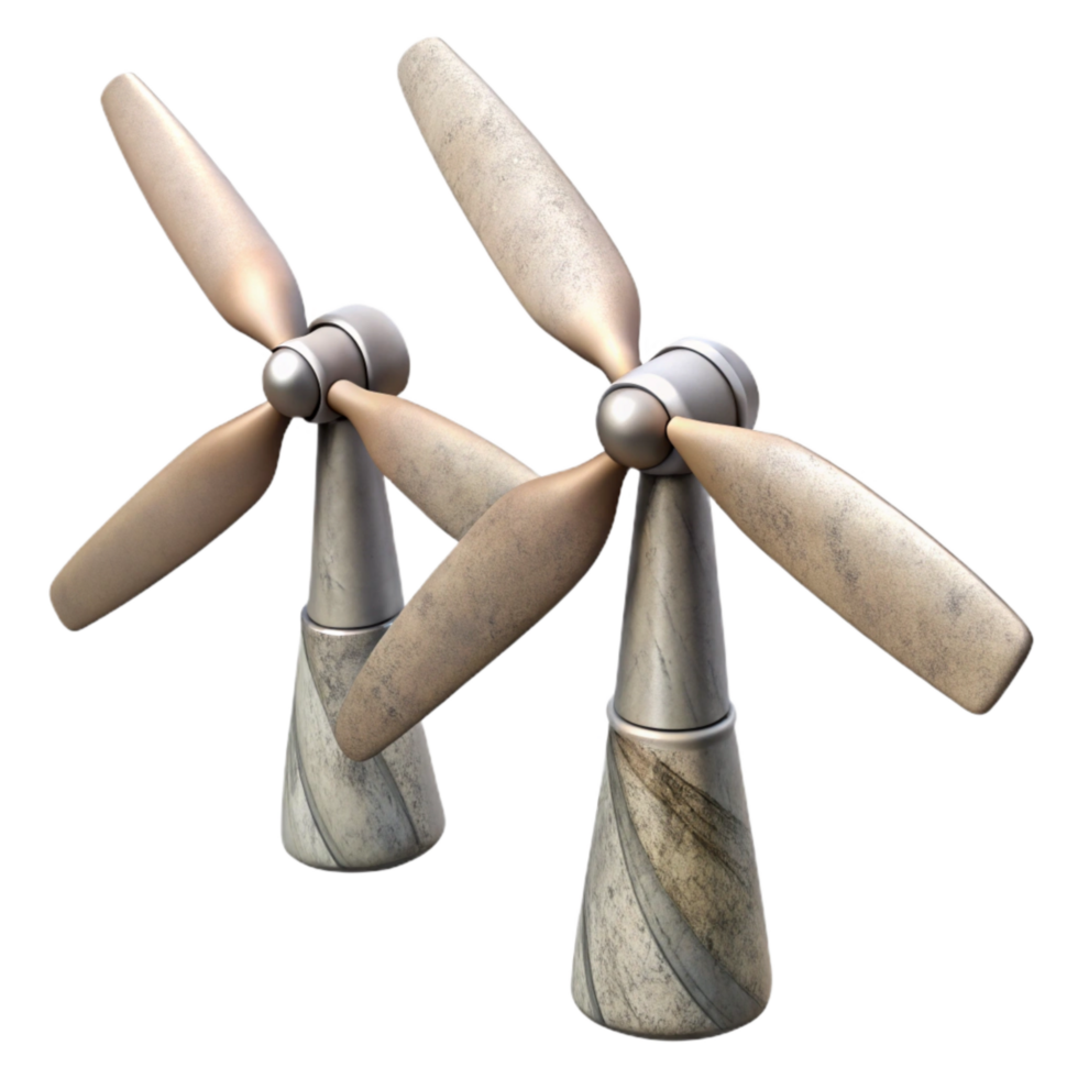 stunning classic Wind Turbine Blades Close Up Isolated Element genuine png