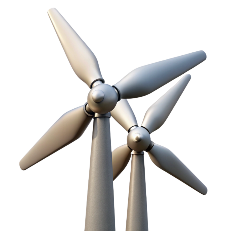 magnificent rustic Wind Turbine Blades Close Up Isolated Element premium png