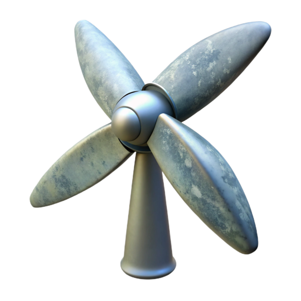 beautiful contemporary Wind Turbine Blades Close Up Isolated Element exclusive png