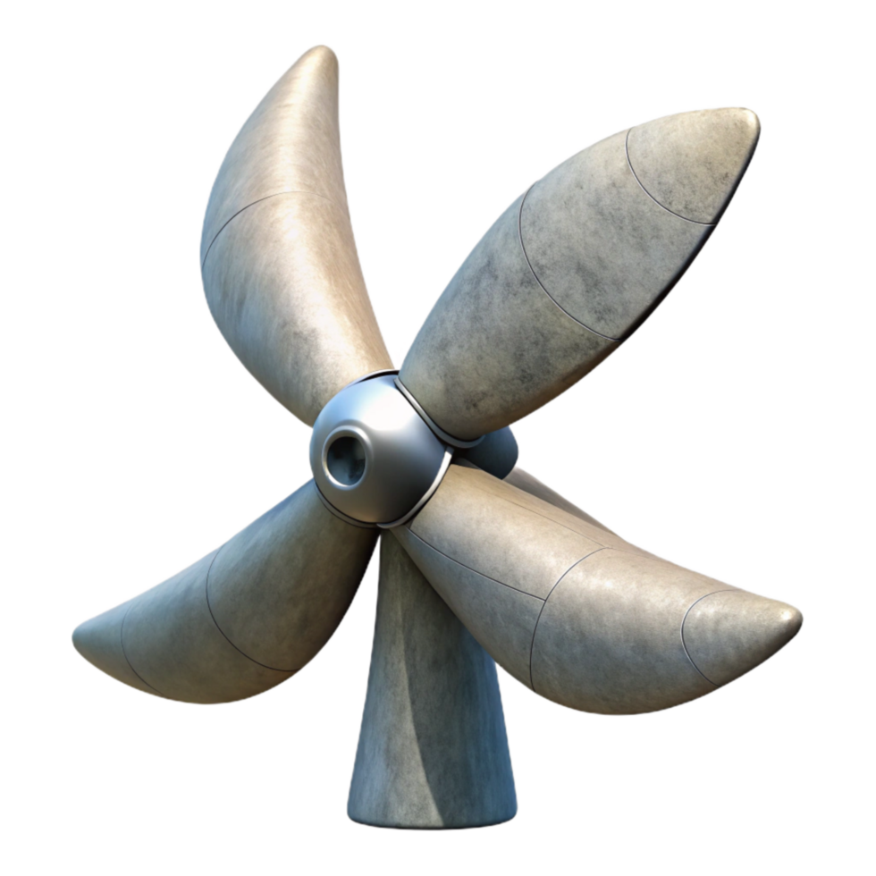 beautiful abstract Wind Turbine Blades Close Up Isolated Element authentic png